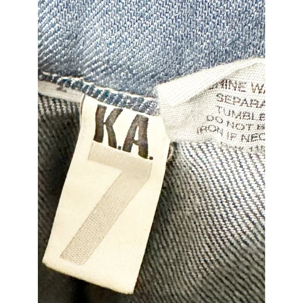 Ka7 Denim Jeans Flare High Rise Sz 2 - Picture 5 of 6